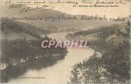 Cartes postales Entree des Bassins du Doubs