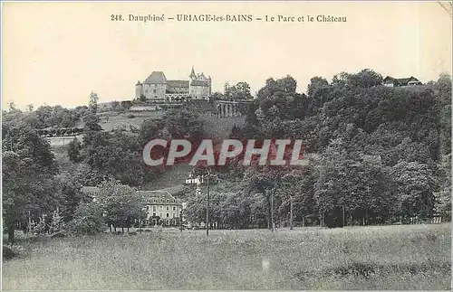 Cartes postales Dauphine Uriage les Bains le Parc et le Chateau
