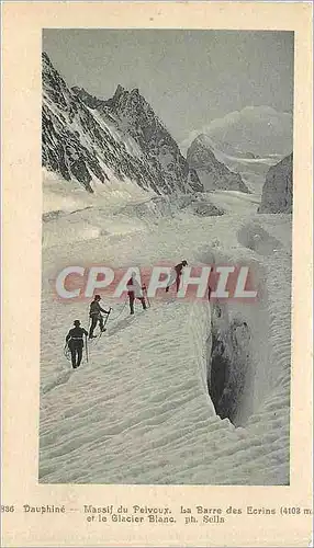 Ansichtskarte AK Dauphine Massif du Pelvoux la Barre des Ecrins et le Glacier Blanc ph Sella