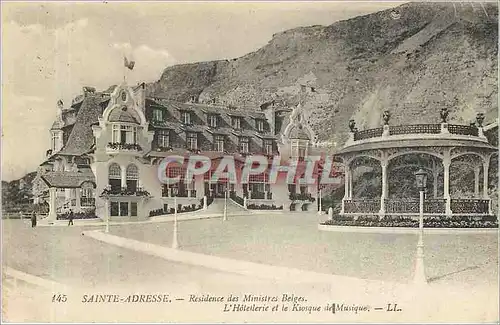 Cartes postales Saint Adresse Residence des Ministres Belges l'Hotellerie et le Kiosque de Musique