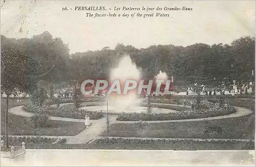 Cartes postales Versailles les Parterres le jour des Grandes Eaux