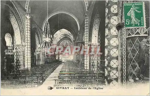 Ansichtskarte AK Civray Interieur de l'eglise