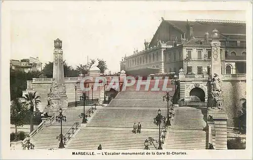 Cartes postales Marseille l'Escalier monumental de la Gare St Charles