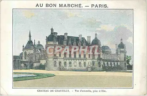 Cartes postales Chateau de Chantilly vue d'ensemble prise a l'Est