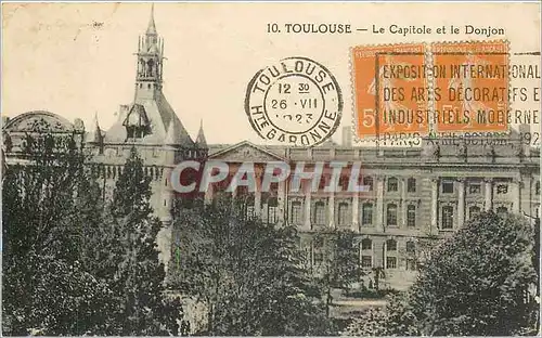 Cartes postales Toulouse le Capitole et le Donjon