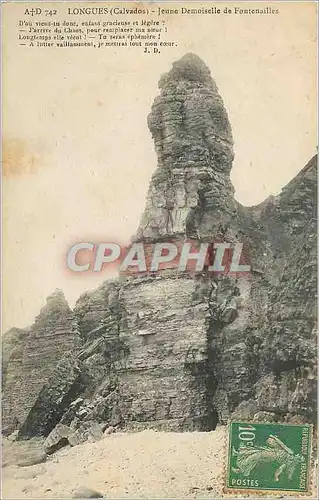 Cartes postales Longues Calvados Jeune Demoiselle de Fontenailles