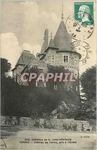 Cartes postales Chateaux de la Loire Inferieure Pornic Chateau de Pornic pris a l'Ouest