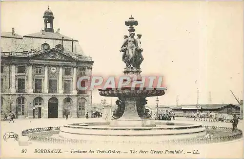 Ansichtskarte AK Bordeaux Fontaine des Trois Graces