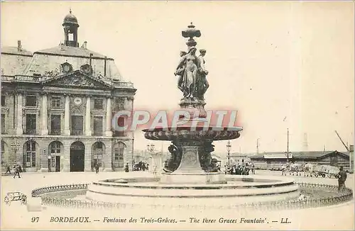 Cartes postales Bordeaux Fontaine des Trois Graces