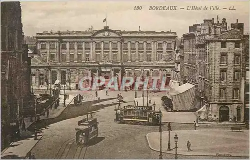 Ansichtskarte AK Bordeaux l'Hotel de Ville Tramway