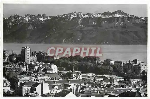 Cartes postales Lausanne tour Bel Air Montbenon et Dent d'oche