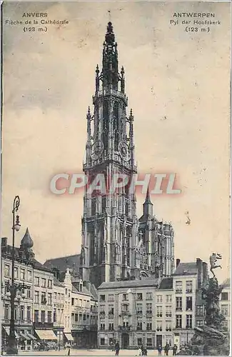 Cartes postales Anvers fleche de la Cathedrale