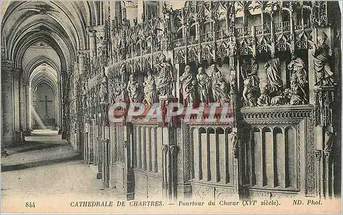 Cartes postales Cathedrale de Chartres Pourtour du Choeur XVI siecle