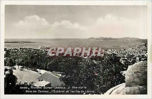 Cartes postales Riviera Super Cannes vue sur la Baie de Cannes l'Esterel et les Iles de Lerins