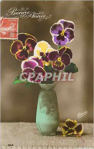 Cartes postales Bonne Annee Fleurs