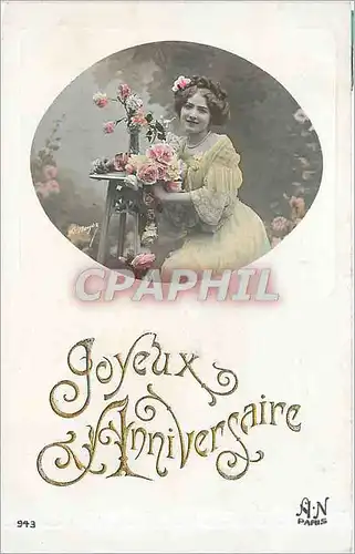 Ansichtskarte AK Joyeux Anniversaire Femme