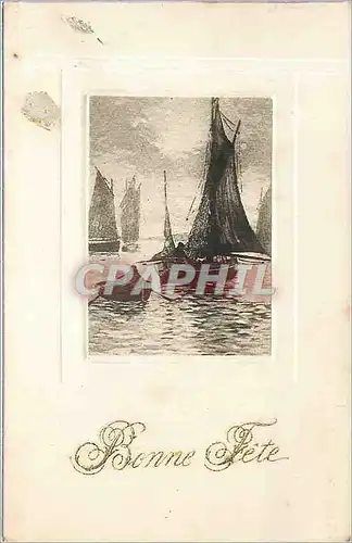 Cartes postales Bonne Fete Bateau