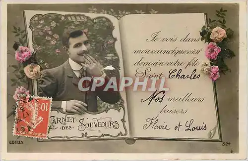 Cartes postales Carnet des Souvenirs Homme Saint Charles