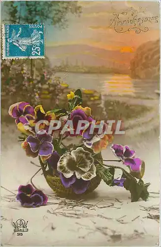 Cartes postales Anniversaire Fleurs