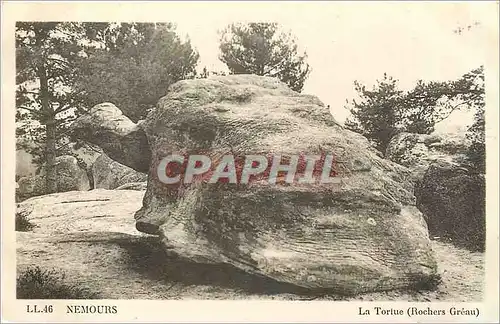 Cartes postales Nemours la tortue rochers greau