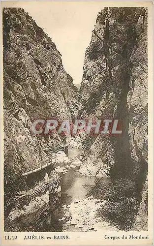 Cartes postales Amelie les Bains Gorges du Mondoni