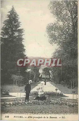 Cartes postales Vittel Allee principale de la Roseraie
