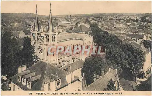 Cartes postales Vichy l'Eglise Saint Louis vue panoramique