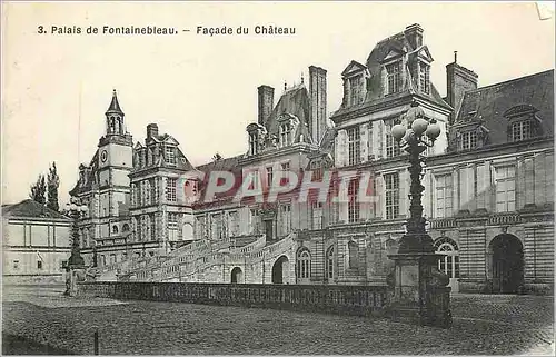 Ansichtskarte AK Palais de Fontainebleau Facade du chateau