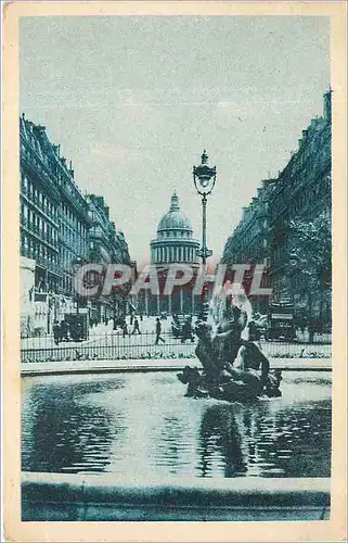 Cartes postales Paris Le Pantheon et la rue Soufflot