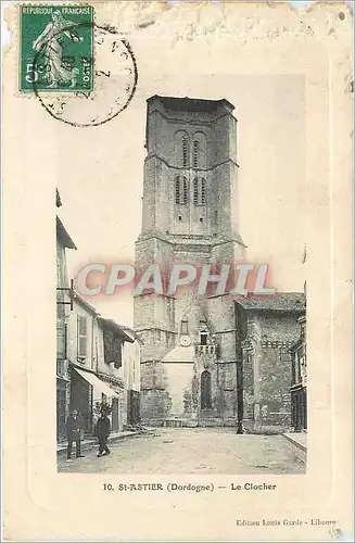 Cartes postales St Astier Dordogne le Clocher