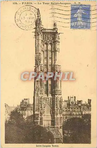 Cartes postales Paris La Tour Saint Jacques