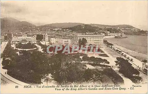 Ansichtskarte AK Nice vue d'ensemble du Jardin du Roi Albert et le Quai des Etats Unis