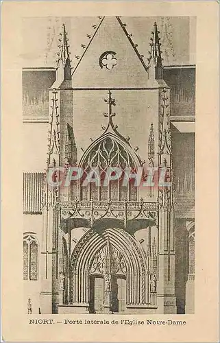 Cartes postales Niort Porte laterale de l'Eglise Notre Dame