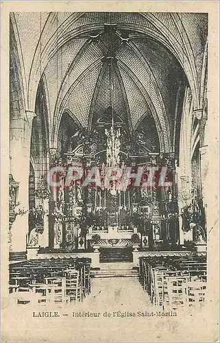 Cartes postales Laigle Interieur de l'Eglise Saint Martin