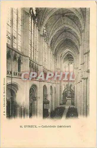 Cartes postales Evreux Cathedrale interieur