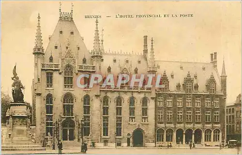 Cartes postales Bruges l'Hotel Provincial et la poste