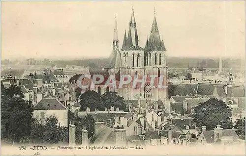 Cartes postales Blois Panorama sur l'Eglise Saint Nicolas
