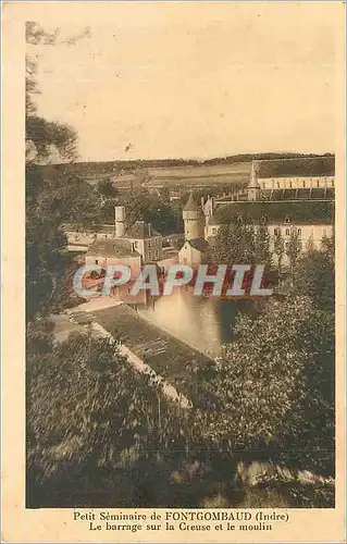 Ansichtskarte AK Petit Seminaire de Fontgombaud Indre le barrage sur la Creuse et le moulin