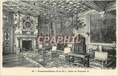 Cartes postales Fontainebleau S et M Salon de Francois Ier