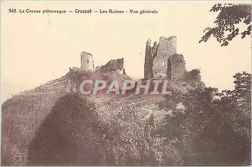 Ansichtskarte AK La Creuse pittoresque Crozant Les Ruines vue generale