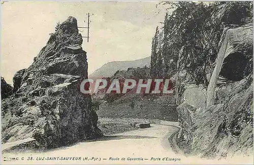 Cartes postales Luz Saint Sauvenir H Pyr route de Gavarnie porte d'Espagne