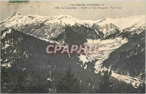 Cartes postales L'Auvergne pittoresque le Lioran Vallee de Font Altagnon Puy Griou