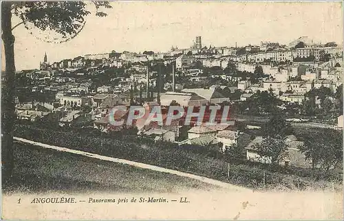 Cartes postales Angouleme panorama pris de St Martin