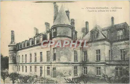 Cartes postales Villers Cotterets le chateau facade en enfilade sur le Parc