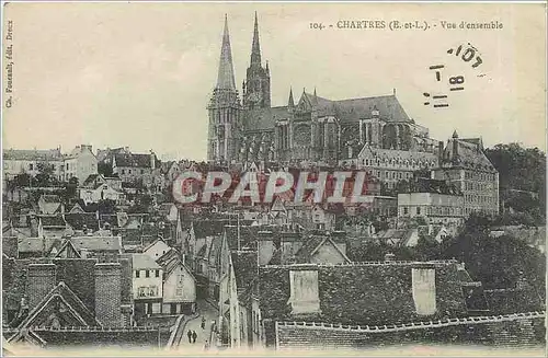 Cartes postales Chartres E et L vue d'ensemble