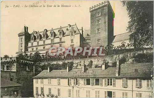 Cartes postales Pau le chateau et la tour de la Monnaie