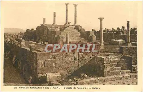Cartes postales Ruines romaines de Timgad temple du Genie de la Colonie