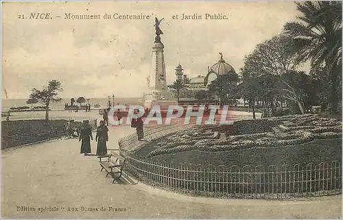 Ansichtskarte AK Nice monument du Centenaire et jardin public