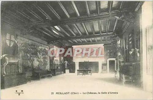 Cartes postales Meillant Cher le chateau la salle d'Armes