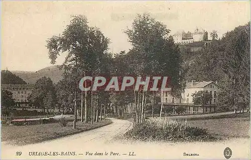 Cartes postales Uriage les Bains vue dans le parc